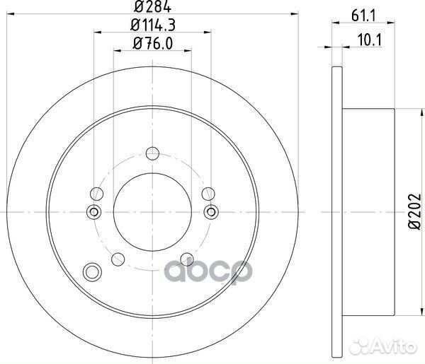 Диск тормозной зад hyundai santa FE I (SM) 2.7