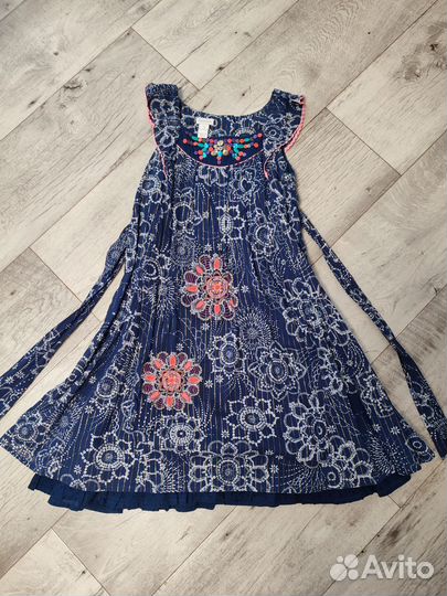Джинсовый сарафан для девочки 6-8 лет