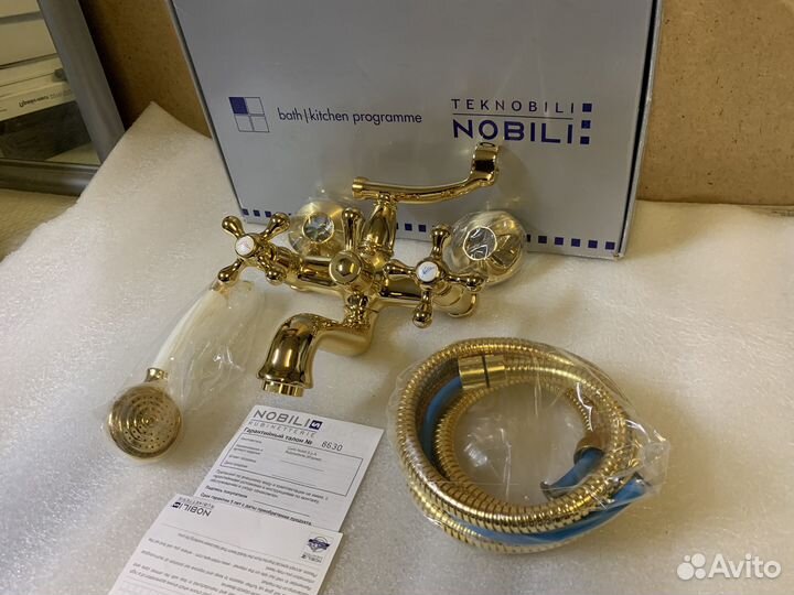 Смеситель для ванны nobili grazia Золото. Италия