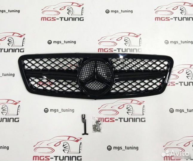 Решетка Mercedes С63 W203 полностью черная