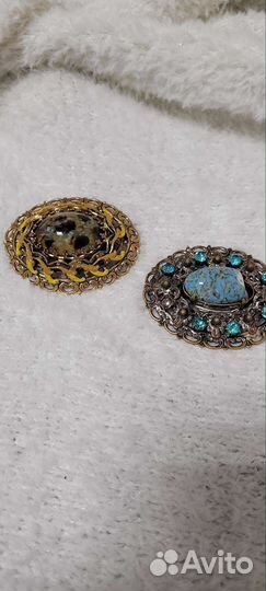 Брошь винтажная чехия