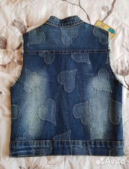 Джинсовая жилетка для девочки