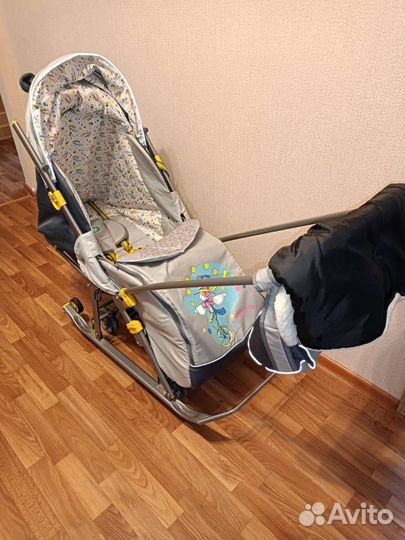 Детские санки коляска ника