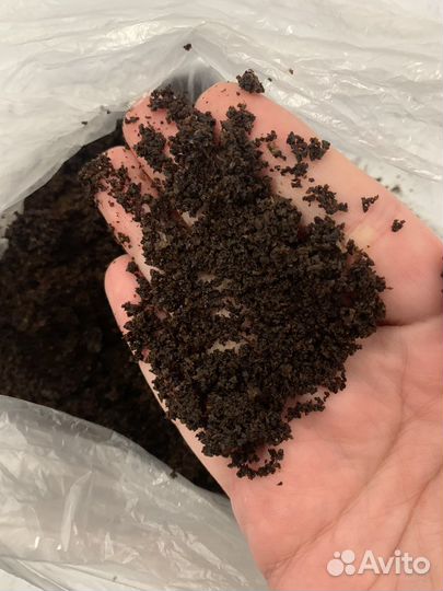 Кофейный жмых, гуща для скраба