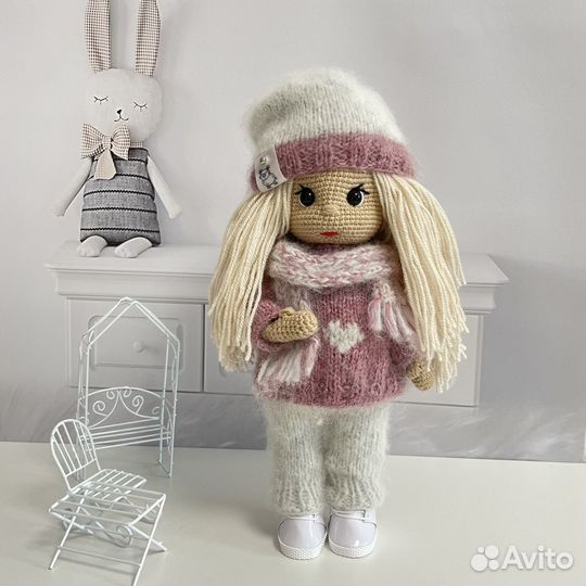 Вязаные игрушки кукла, кукла ручной работы