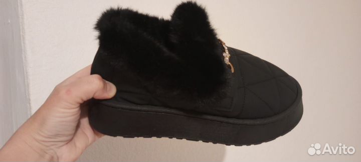 Утеплённые мокасины - тапочки