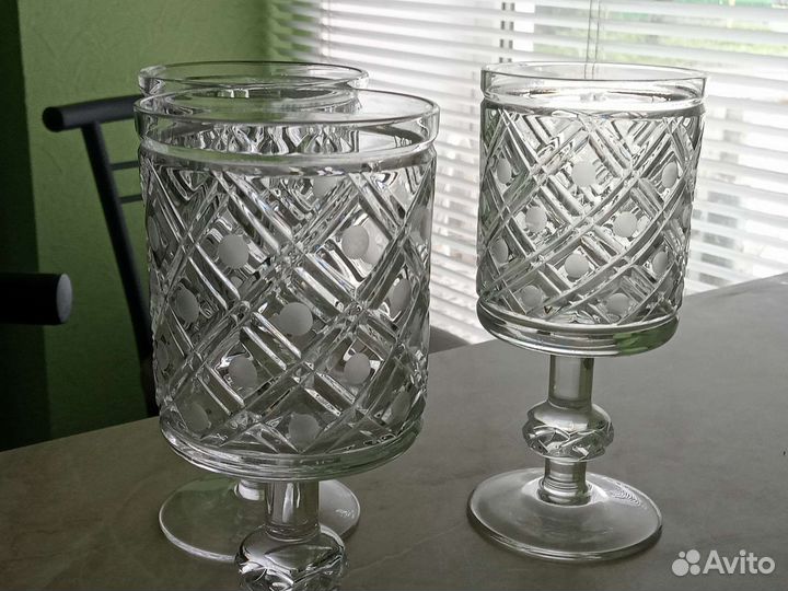Хрустальные фужеры винтаж
