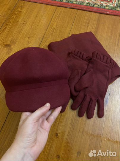 Шарф перчатки кепка