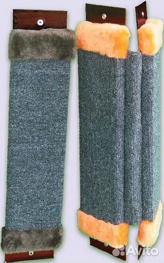 Когтеточка настенная Угловая ковролин 62х30см