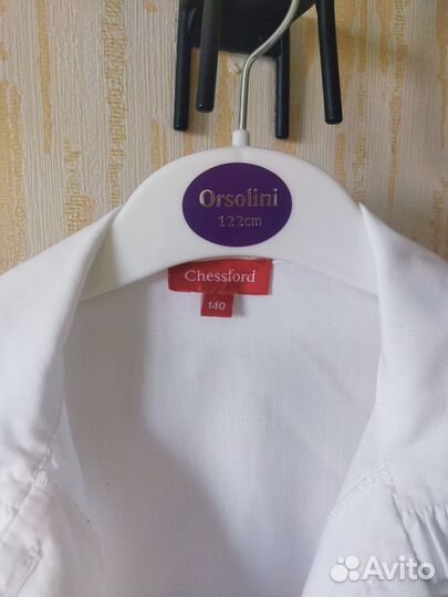 Блузка белая школьная р. 140