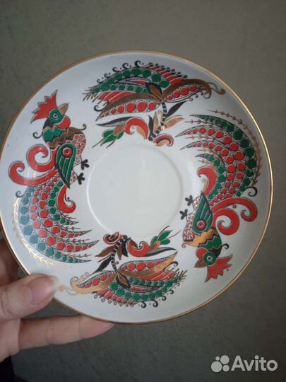 Чайная пара фарфор СССР, лфз с клеймом