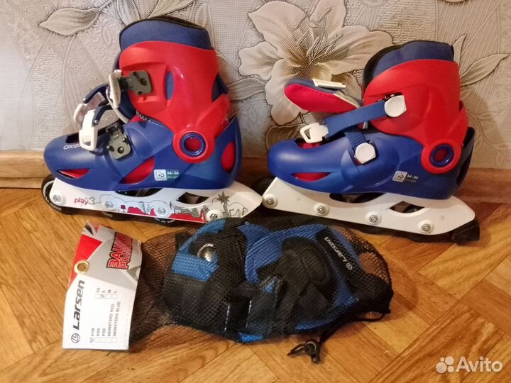 Роликовые коньки детские с защитой