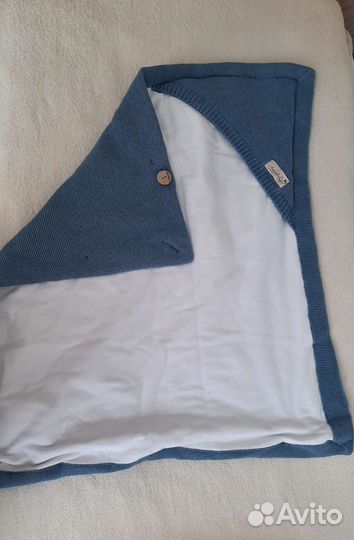 Конверт вязаный на выписку утепленный 85 см