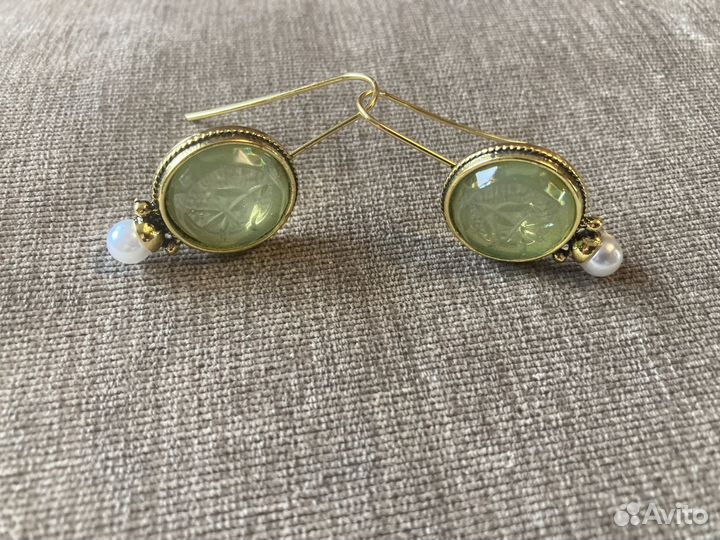 Серьги со стеклом