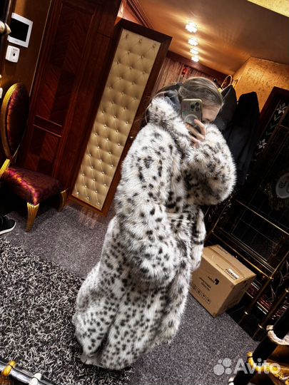 Искусственная шуба леопардовая