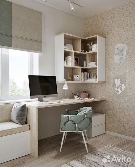 Детская рабочая зона у окна