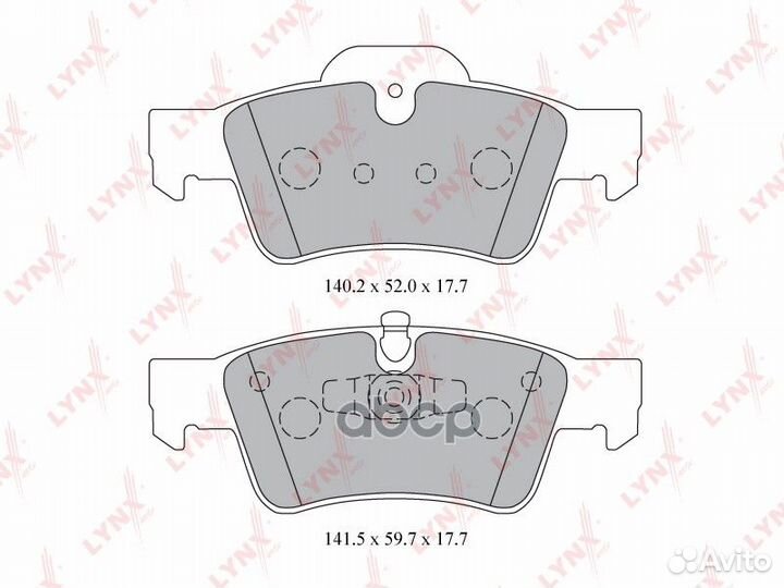 Колодки тормозные дисковые зад BD5332 lynxauto