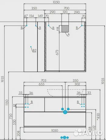 Тумба с раковиной aquaton (Акватон) 1a2469k0teka0