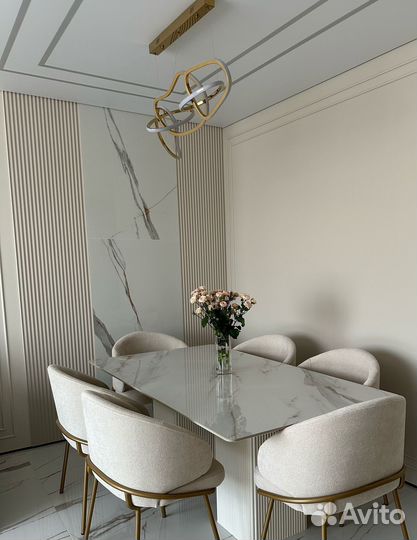 Стол c дизайнерской ножкой Вельвет b-8127