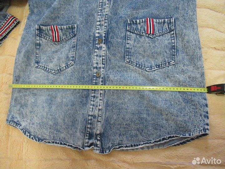 Джинсовая куртка длинная