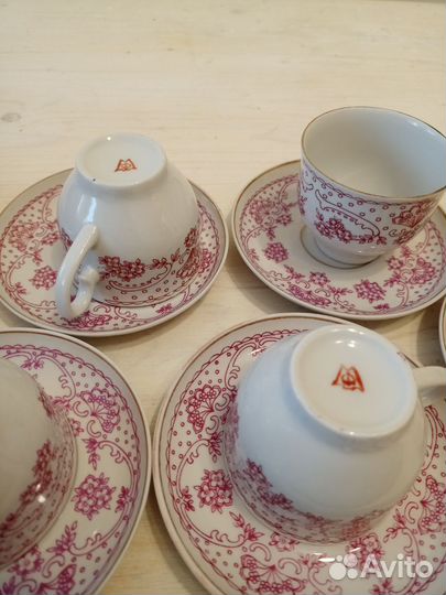 Фарфоровые кофейные чашки минского завода СССР
