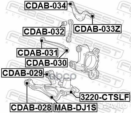 Сайлентблок задней поперечной тяги cadillac SRX