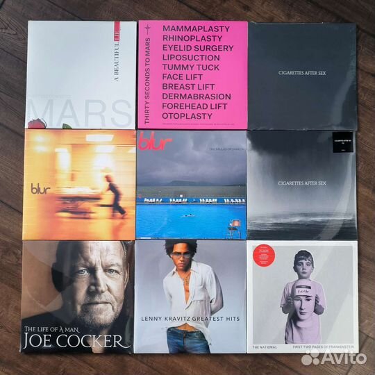 Винил 30 Second to Mars,Garbage,Green day, Nirvana