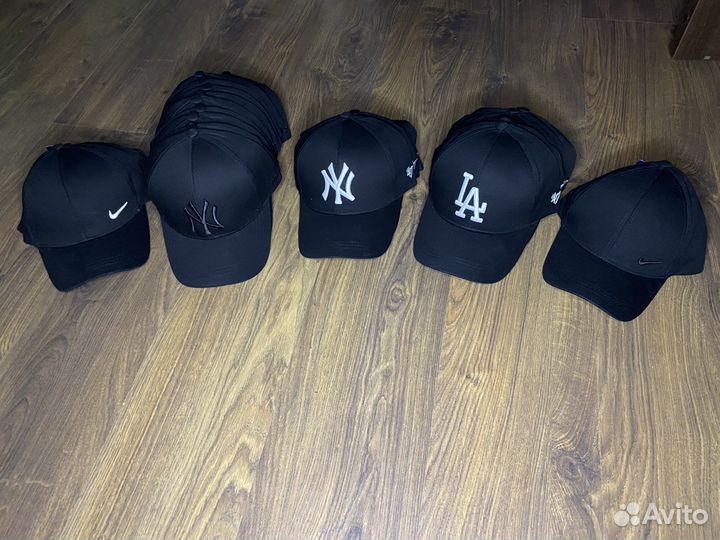 Чёрная кепка Nike, NY, LA