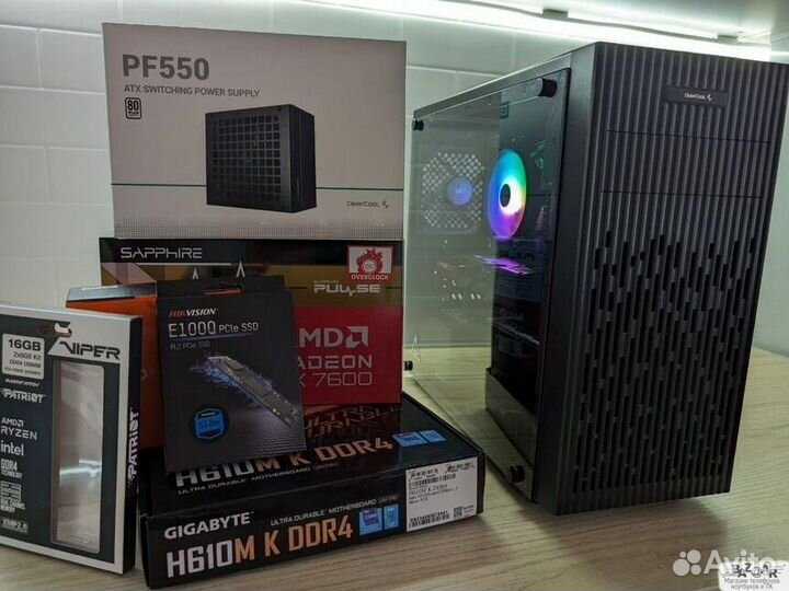 Новый Игровой Пк I3 12100F Rx7600