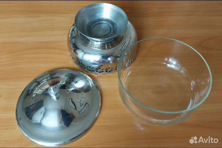 Мельхиоровая конфетница