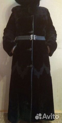 Мутоновая женская шуба