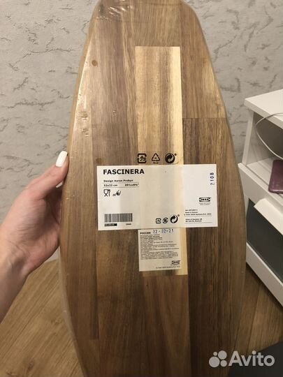 Разделочная доска икеа фасинера, 52х22 см, акация