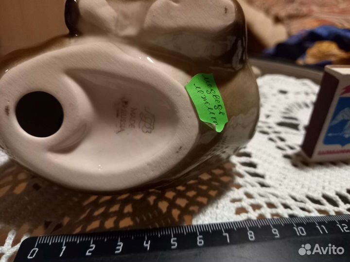 Фарфоровые статуэтки лфз медвежонок лежащий