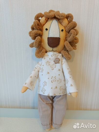 Мягкая игрушка текстильная кукла Лев