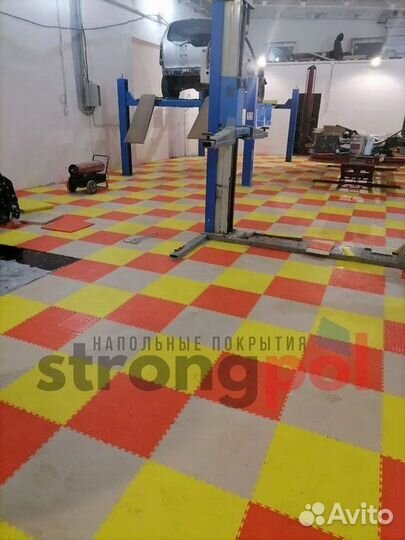 Модульная плитка пвх для гаража