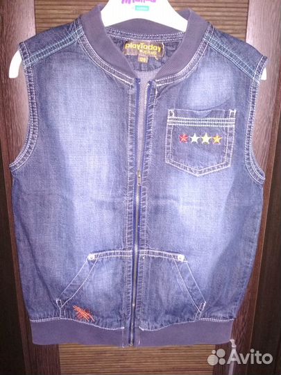 Жилетка джинсовая для мальчика р.134