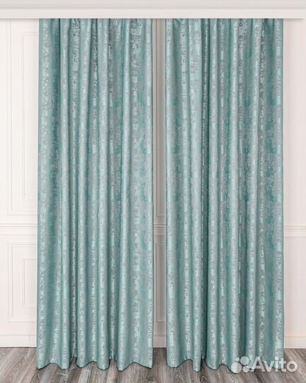 Шторы мрамор Зарина Бирюза