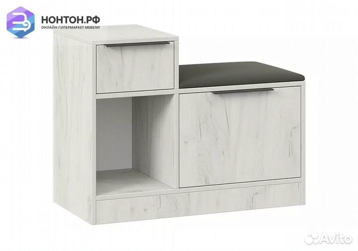 Тумба для обуви комбинированная Агата дуб крафт бе