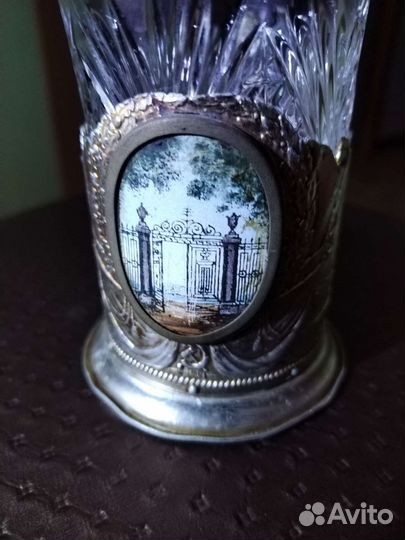 Подстаканник аллюминевый со стаканом