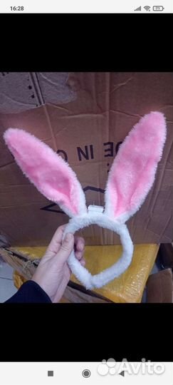 Ободки светящиеся кроличьи уши символ 2023