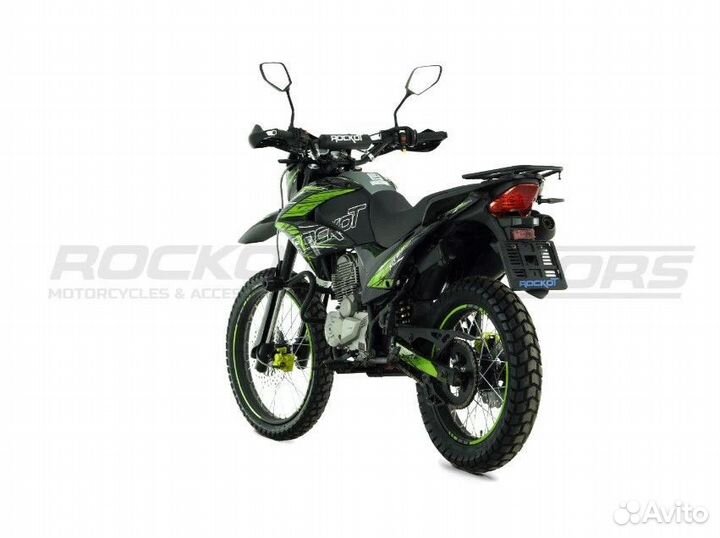 Мотоцикл эндуро rockot XR250 (черный/зеленый, 21/1