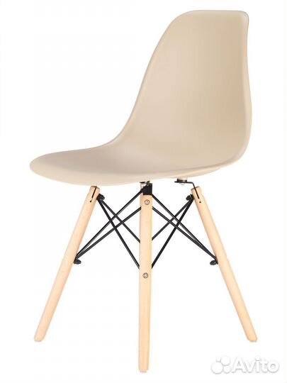 Стул в стиле eames DSW, бежевый