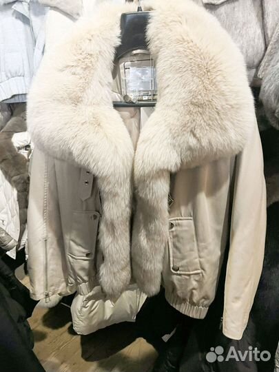 Парка модная с мехом