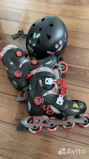 Коньки ролики детские 34-36 и шлем