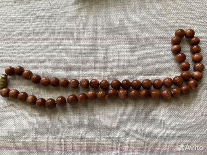 Бижутерия, бусы Золотой песок,серьги