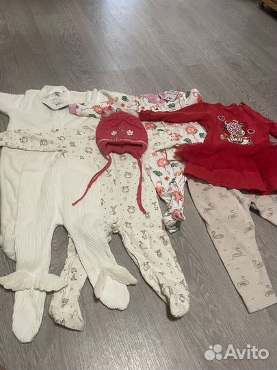 Боди для девочки 80 пакетом