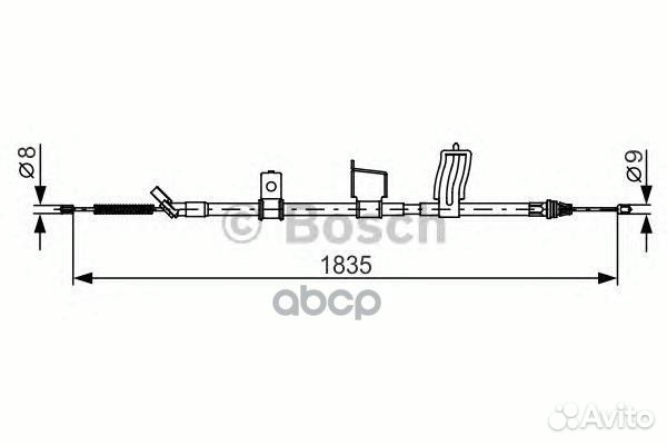 Трос ручного тормоза R nissan Qashqai (J10) 06