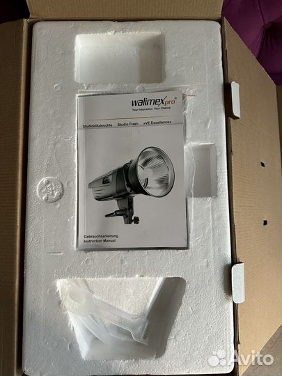 Студийная вспышка + синхронизатор Walimex Pro VE