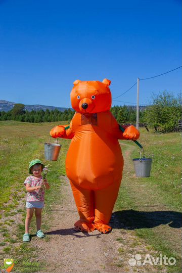 Костюм медведя, надувной