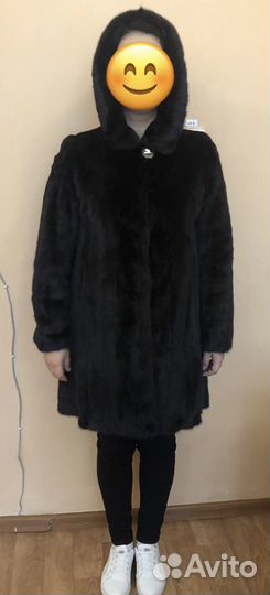 Шуба норковая с капюшоном 46 48